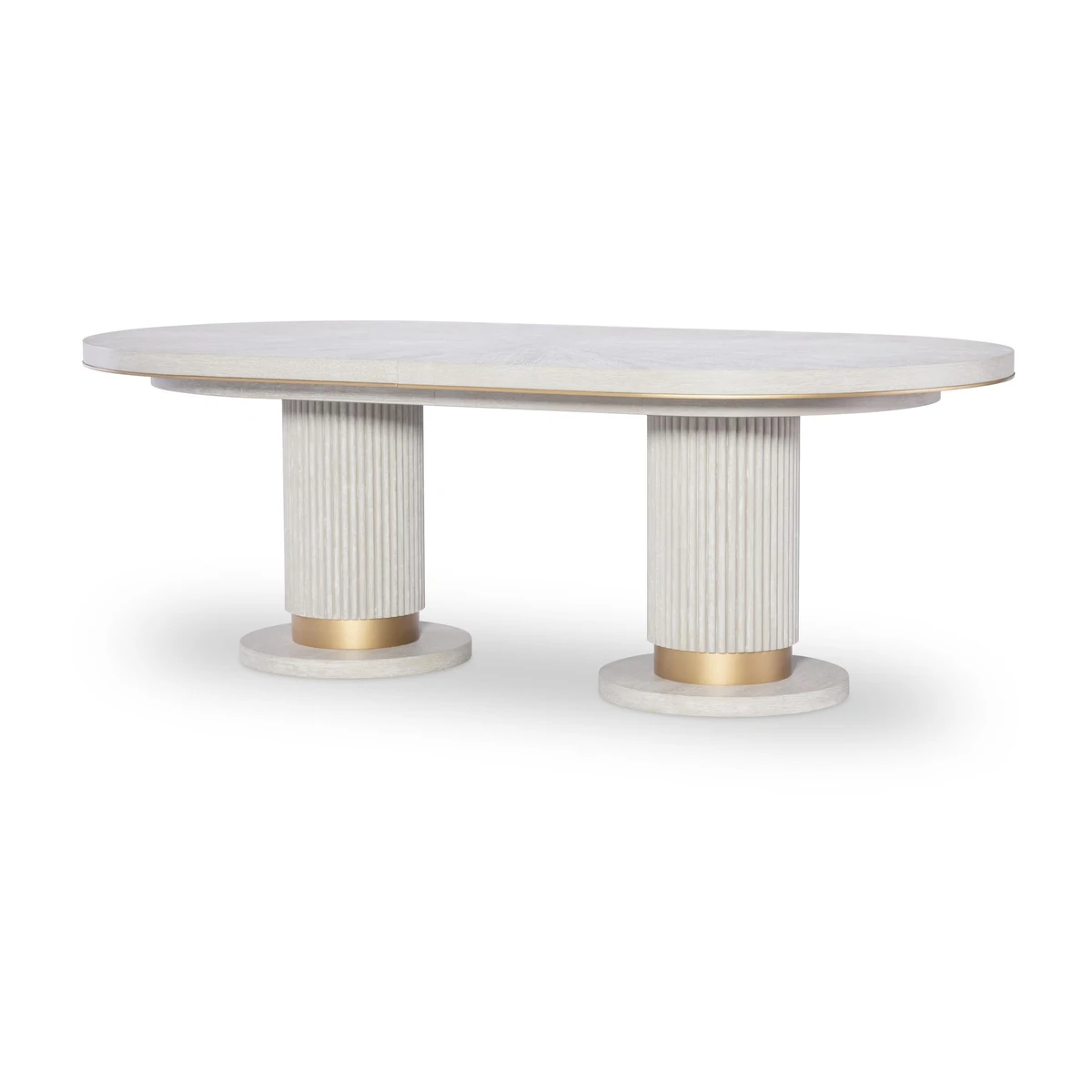 3300-421K dining table with twin fluted pedestals