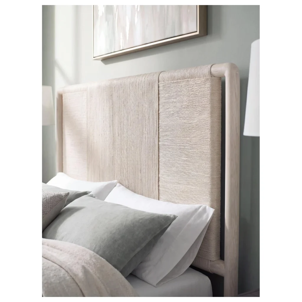 Bed: headboard upholstery detail
